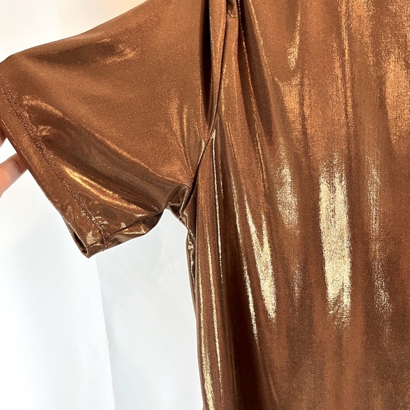 COPY - NWT Soho NY metallic golden bronze short sleeve top. Multiple sizes avai… - Picture 2 of 5